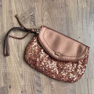 Juicy Couture Bronze Sequin Wristlet